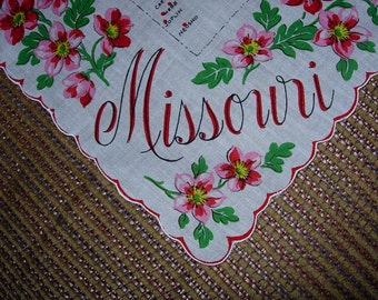 Vintage Missouri Hanky - Handkerchief Hankie