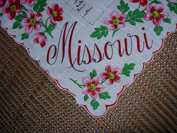 Vintage Missouri Hanky - Handkerchief Hankie - image 1