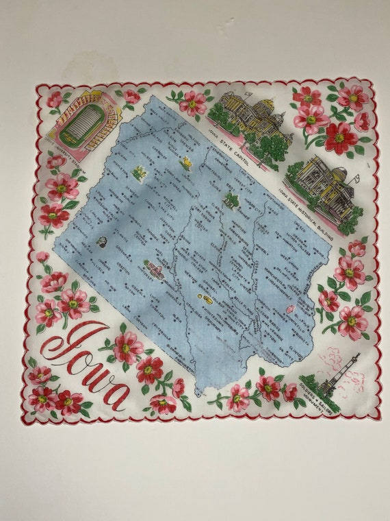 Vintage Iowa State Hanky - Hankie Handkerchief - image 2