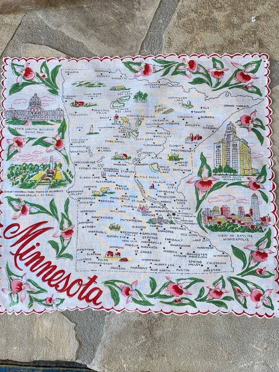 Vintage Minnesota Hanky - Handkerchief Hankie - image 2