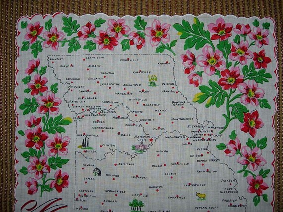 Vintage Missouri Hanky - Handkerchief Hankie - image 5