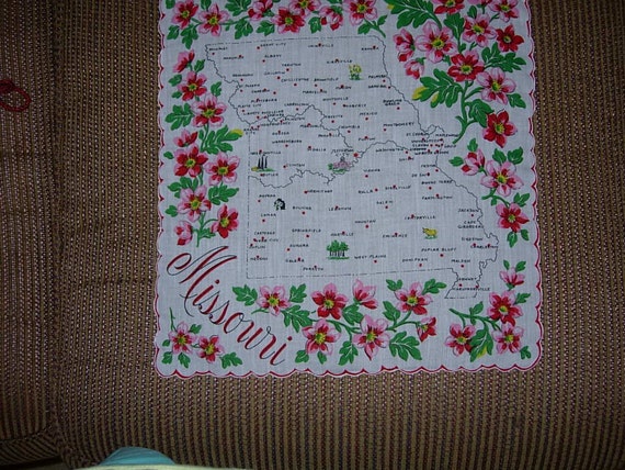 Vintage Missouri Hanky - Handkerchief Hankie - image 3