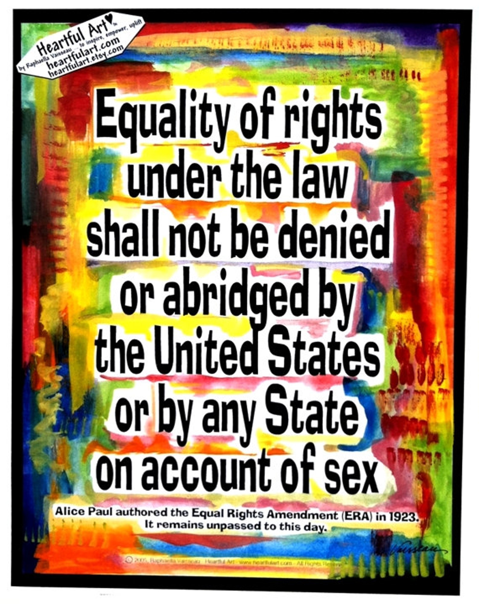 EQUAL RIGHTS Amendment 11x14 ERA Feminist Decor Typography Etsy