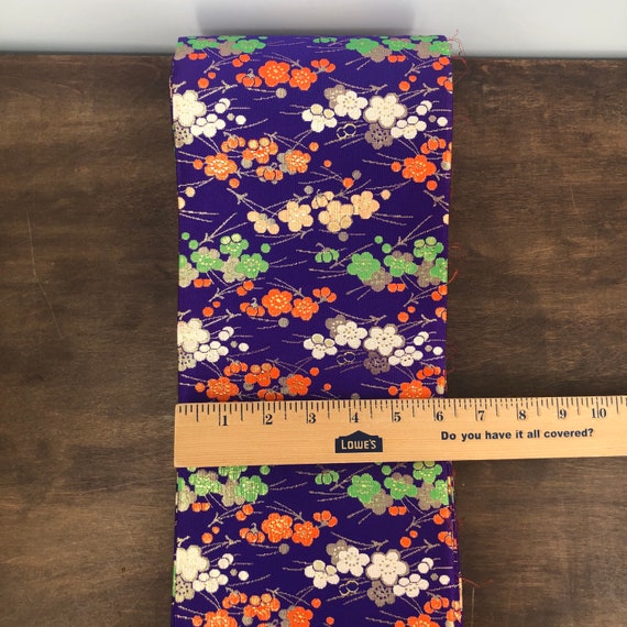 Vintage Japanese Girls Purple Floral With Metalli… - image 3