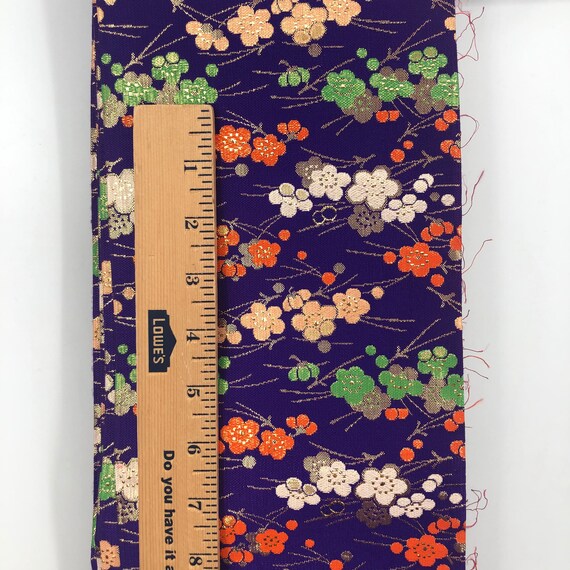 Vintage Japanese Girls Purple Floral With Metalli… - image 6