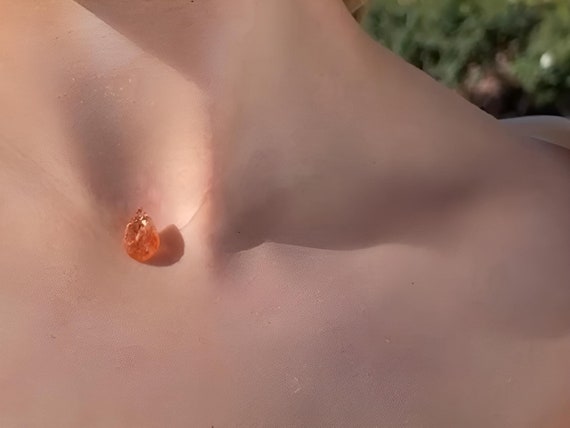 Sunstone Floating Necklace: Minimalist Boho Choker