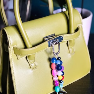 Beaded Bag Charm | Bag Accessories | Charm | Trendy Bag Charm | Colorful Charm | Vintage Bead Charm | Bubblegum Bead Charm