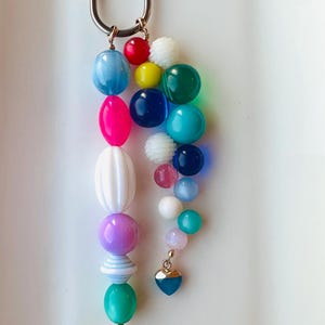 Beaded Bag Charm | Bag Accessories | Charm | Trendy Bag Charm | Colorful Charm | Vintage Bead Charm