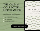 Digital Productivity Planner for Busy Women | Calm Daily, Weekly & Monthly Planner | Minimal Aesthetic Life Planner PDF
