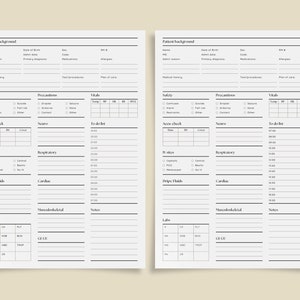 Printable Nurse Report Sheet Template, DIGITAL DOWNLOAD