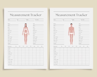 Body Measurement Tracker, 8 Week Transformation (Digital Download)
