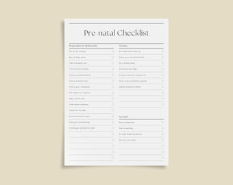 New Baby Checklist Printable, Baby Planner, Pre-natal Checklist, Baby Essentials Checklist, New Mom Planner, INSTANT DIGITAL DOWNLOAD
