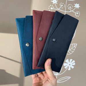 Lot de 3 portefeuilles pour femme, grande enveloppe, portefeuille en cuir personnalisé, joli sac à main vintage, portefeuille pour femme fait main, accessoire élégant, cadeau élégant