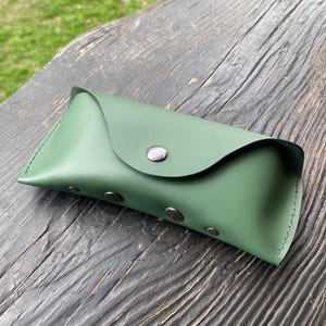 Leather Glasses Case Slim Hard Gift for Her Pouch for Eyeglasses Leather Custom Glasses Brown Box for Sunglasses Leather Purse Protective