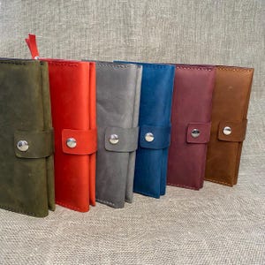 Damen Geldbörse Einzigartige Handgefertigte Leder Lange Brieftasche in 6 Farben Einzigartige Leder Geldbörse Elegante Frauen Lange Brieftasche Stilvoll Muttertag Geschenk