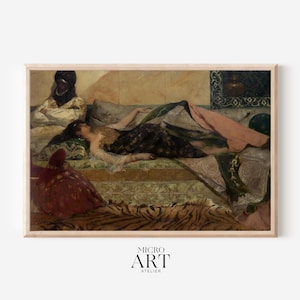 Sultry Odalisque | Painting | Oil on Canvas | Digital Art | Printable Wall Art | Digital Download | 300 DPI