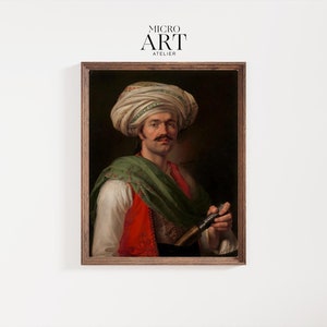 Ritratto di mamelouk regale / pittura / olio su tela / download digitale / 300 DPI
