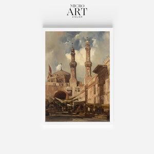 Egyptian Market Scene | Painting | Colorful Illustration | Antique Print | Printable Wall Art | Digital Download | 300 DPI