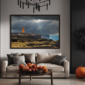 Svortuloft Storm Unframed Photo Printed on Metal or Canvas. Color Photograph of Svörtuloft Lighthouse on Snæfelsnes Peninsula, Iceland. image 4