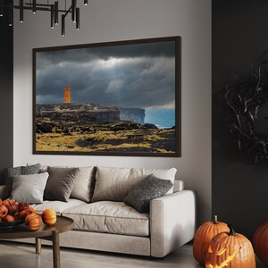 Svortuloft Storm Unframed Photo Printed on Metal or Canvas. Color Photograph of Svörtuloft Lighthouse on Snæfelsnes Peninsula, Iceland. image 5