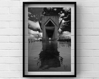 MARQUETTE ORE DOCK - Unframed or Mounted, Ready-to-Hang Print. Black & White Photograph, Michigan's Upper Peninsula, Lake Superior.