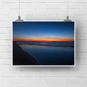 SILENT SUNSET - Unframed or Mounted on Metal or Canvas. Fine Art Photograph of Sunset at AuTrain Beach, Lake Superior, Upper Peninsula.