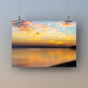 VERY VERY EARLY - Unframed or Mounted on Metal or Canvas. Fine Art Photograph of Sunrise at Rock River Beach, Lake Superior, Upper Peninsula