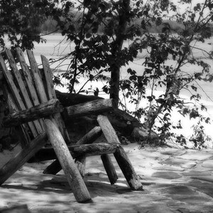 ROCK RIVER Rest - Unframed Print or Mounted on Meta or Canvas. Black & White Photography of Michigan&#39;s Lake Superior Beach, Upper Peninsula.