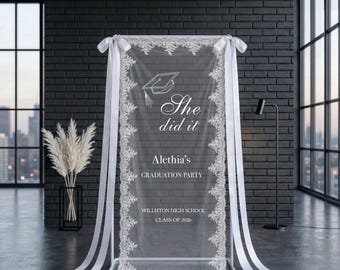 Graduation Party Welcome Sign, Class of 2026, Decoration Gifts for High School / College / University