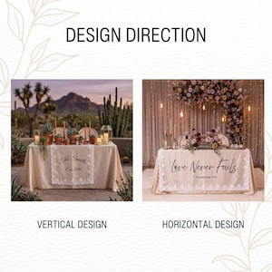 Letrero personalizado para la mesa de los novios, camino de mesa de boda, regalos para la decoración de la recepción de la novia y el novio. imagen 8