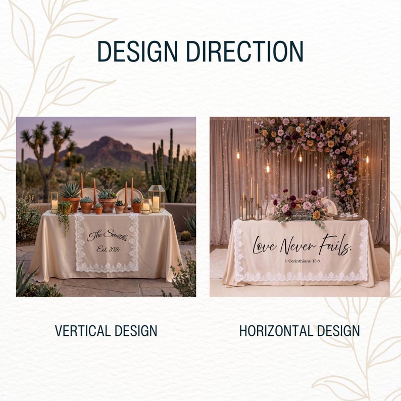 Letrero personalizado para la mesa de los novios, camino de mesa de boda, regalos para la decoración de la recepción de la novia y el novio. imagen 8