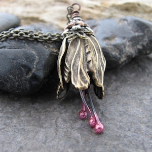 Golden Bell Flower Necklace