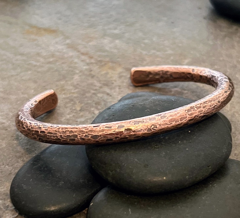 Men's Super Thick Solid Copper Cuff Bracelet image 7