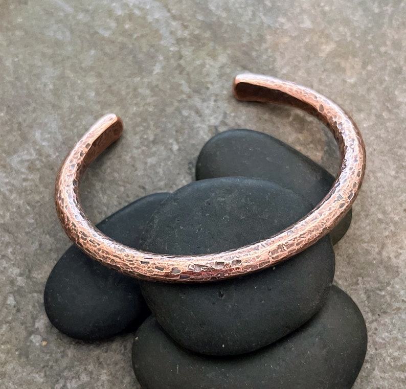Men's Super Thick Solid Copper Cuff Bracelet image 6