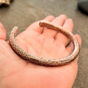 Men's Super Thick Solid Copper Cuff Bracelet image 5