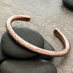 Men's Super Thick Solid Copper Cuff Bracelet image 1