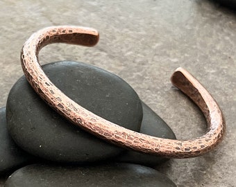 Men's Super Thick Solid Copper Cuff Bracelet