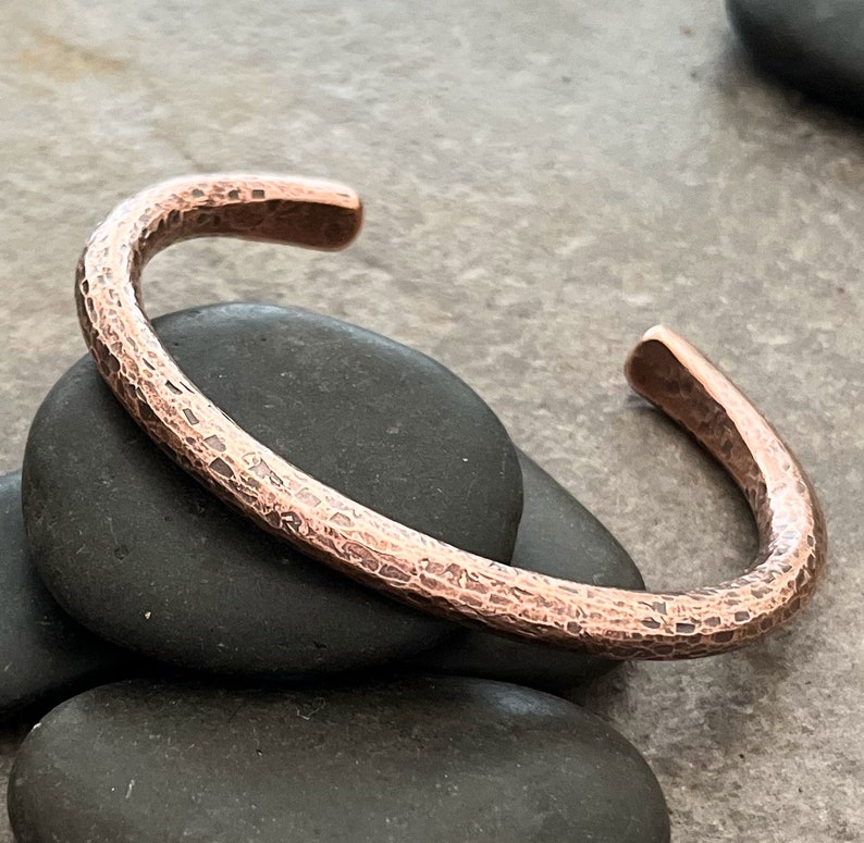 Men's Super Thick Solid Copper Cuff Bracelet image 1