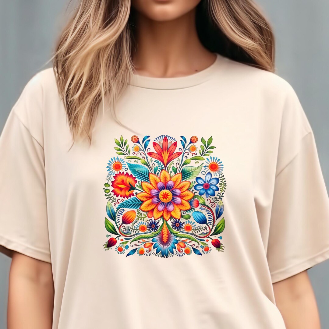Mexican Embroidery Pattern Png, Fiesta Party Clipart-watercolor Vibrant ...