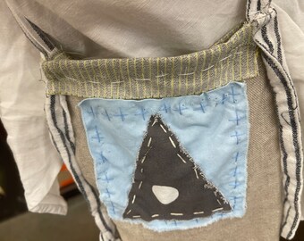 Original patch work from recycled scraps for clothes, purses, bags