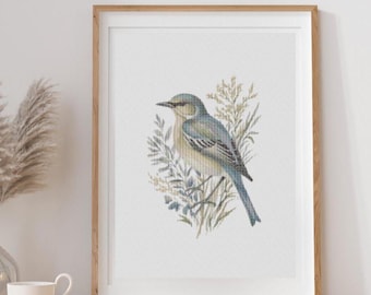 Petit oiseau - Modèles de point de croix - [A2] Artistique - esthétique - Small Art [111 x156 ct] botanique