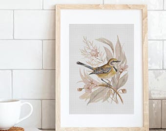 Petit oiseau - Modèles de point de croix - [B1] Artistique - esthétique - Small Art [124 x170 ct] botanique