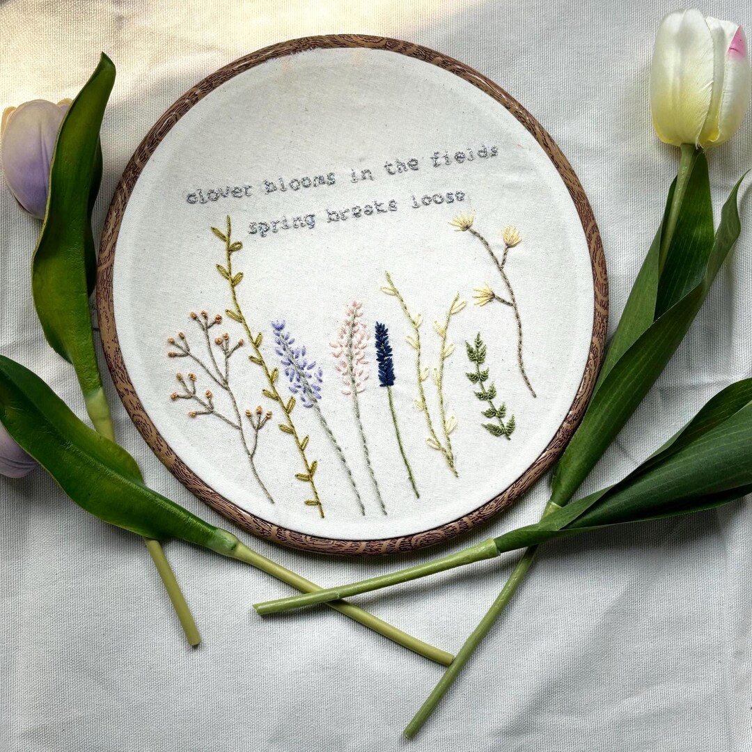 Spring Flowers Embroidery Pattern, PDF Pattern, Digital File ...