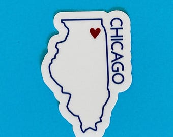 Chicago-sticker met holografische versies beschikbaar, Chicago-souvenir, Chicago-cadeau, meerdere opties