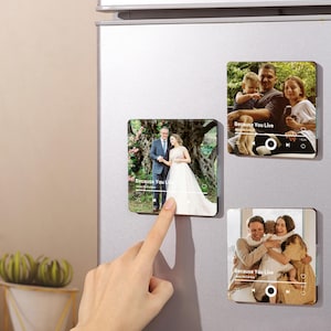 Custom Music Fridge Magnet,Full Song Playable Music Box,Photo & Music Magnet Fridge Magnet,Bridesmaid Gifts,Wedding Gifts,Anniversary Gift