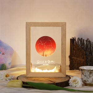 Personnalisez la veilleuse Aurora, carte des étoiles personnalisée par date, veilleuse de carte des étoiles, cadeaux d'anniversaire, cadeau de fiançailles, cadeaux pour elle et lui