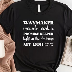 Waymaker Christian T-Shirt: Religious Gift, Inspirational Bible Verse Tee