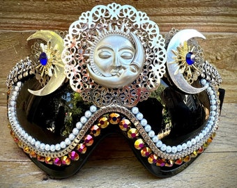 Unieke Star and Moon-woestijnbril Rave-accessoires