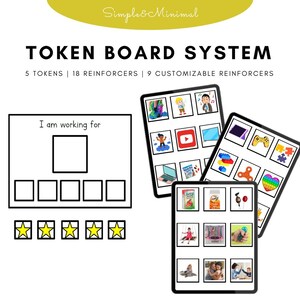 ABA Therapy Token Board for Kids – 18 Visual Reward Chart, Behavior Incentive Board, Autism & Special Education Tool, I am Working For