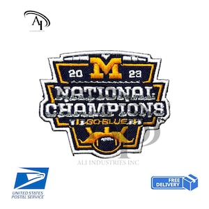 National Champion Michigan Patch , Embroidery Patch